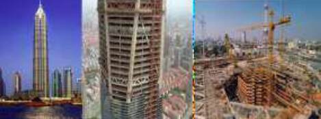 Foto: Jin Mao Tower. En construcción