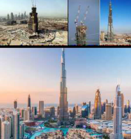 Foto: Dontown Burj Kalifa y en construcción.