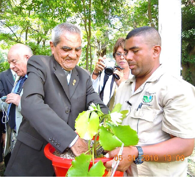 Justiniano Velásquez, Jardín Botánico de Caracas. Homenaje en el 2010