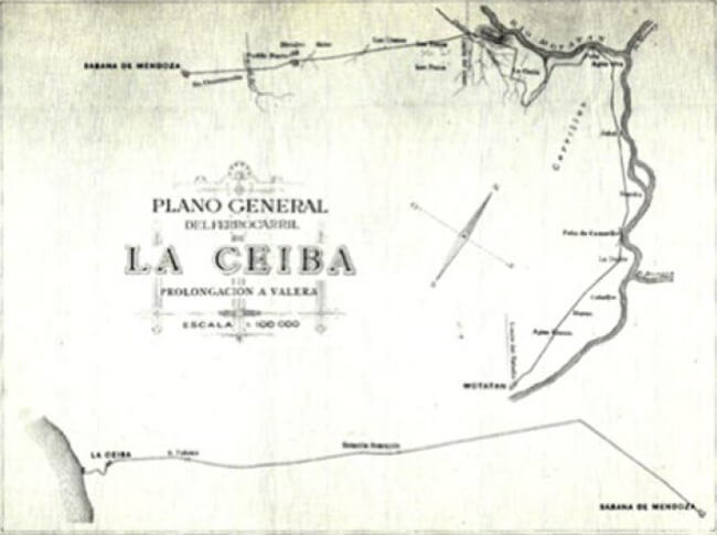 Figura 28. Plano Gran Ferrocarril de La Ceiba.