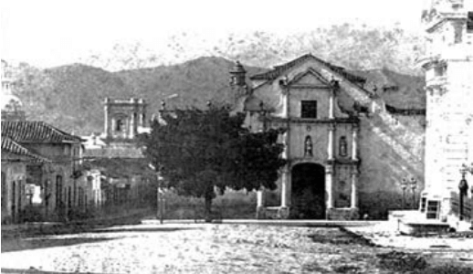 Figura N°2: Capilla del Convento de San Francisco (Segunda sede de la Universidad de Caracas y de su Biblioteca “la librería” 1786- Reparada y remodelada en varias oportunidades.