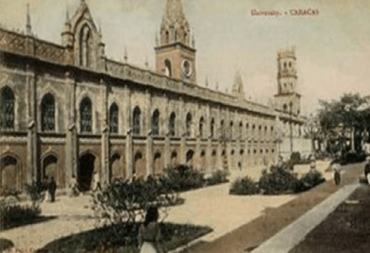 Figura Nº7: Convento de San Francisco (1786-) Incluye cambios (Decreto 1910): Sede de Biblioteca Nacional, ubicada entre el Edif. de la Universidad (Esq. Bolsa y San Francisco) y el Palacio de las Exposiciones. Edificio del Ing. Alejandro Chataing D, reorganización, Decreto del (15/10/1874).
