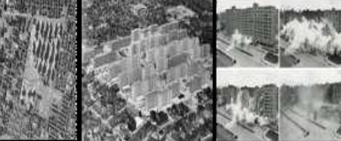 Foto: Pruitt-Igoe. Demolición por voladura.