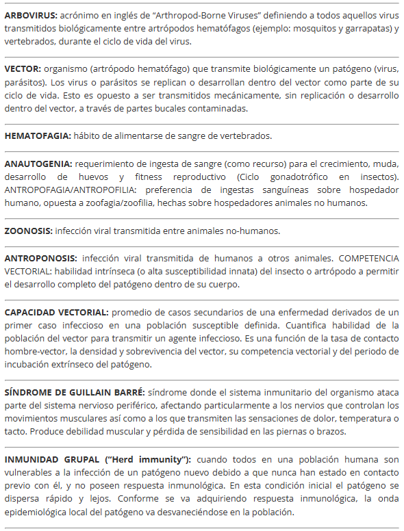 Tabla 1: Conceptos epidemiológicos y entomológicos básicos GLOSARIO