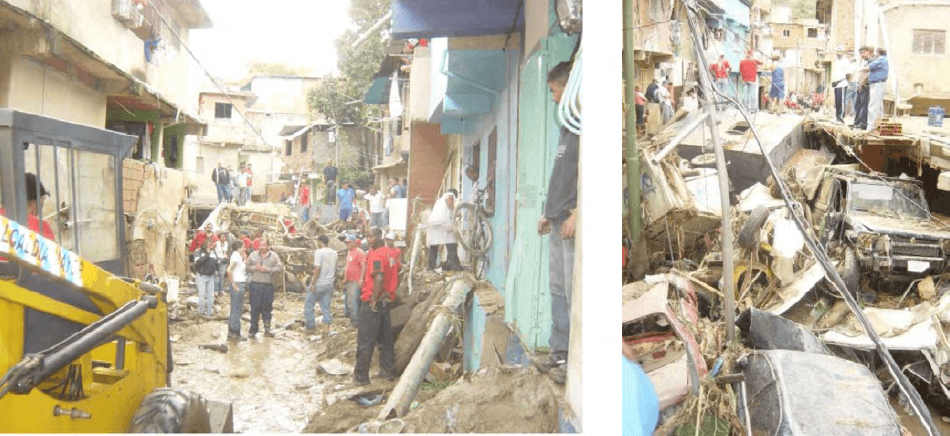 Figura 14. Daños aguas debajo de la Av. Boyacá, causados por la inundación repentina de la quebrada Cotiza el 4/01/2006.