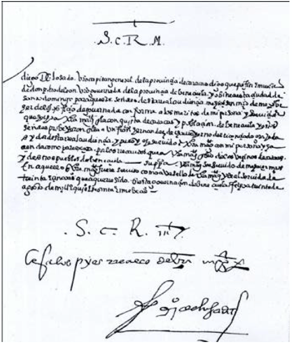Carta que Diego de Losada dirige al Rey desde Santo Domingo, el 30 de agosto de 1569, solicitando la gobernación de Venezuela.11